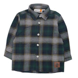 Timberland Camicia tinta unita con Fantasia A Quadri Verde per Bambino T60600XJ VERDE TIMBERLAND 