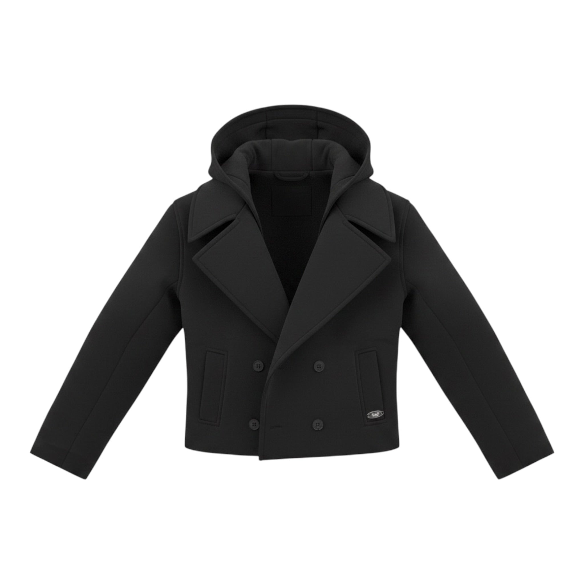 To Be Too Giubbino tinta unita con Zip E Cappuccio Nero per Bambina T717W25 NERO TO be too 