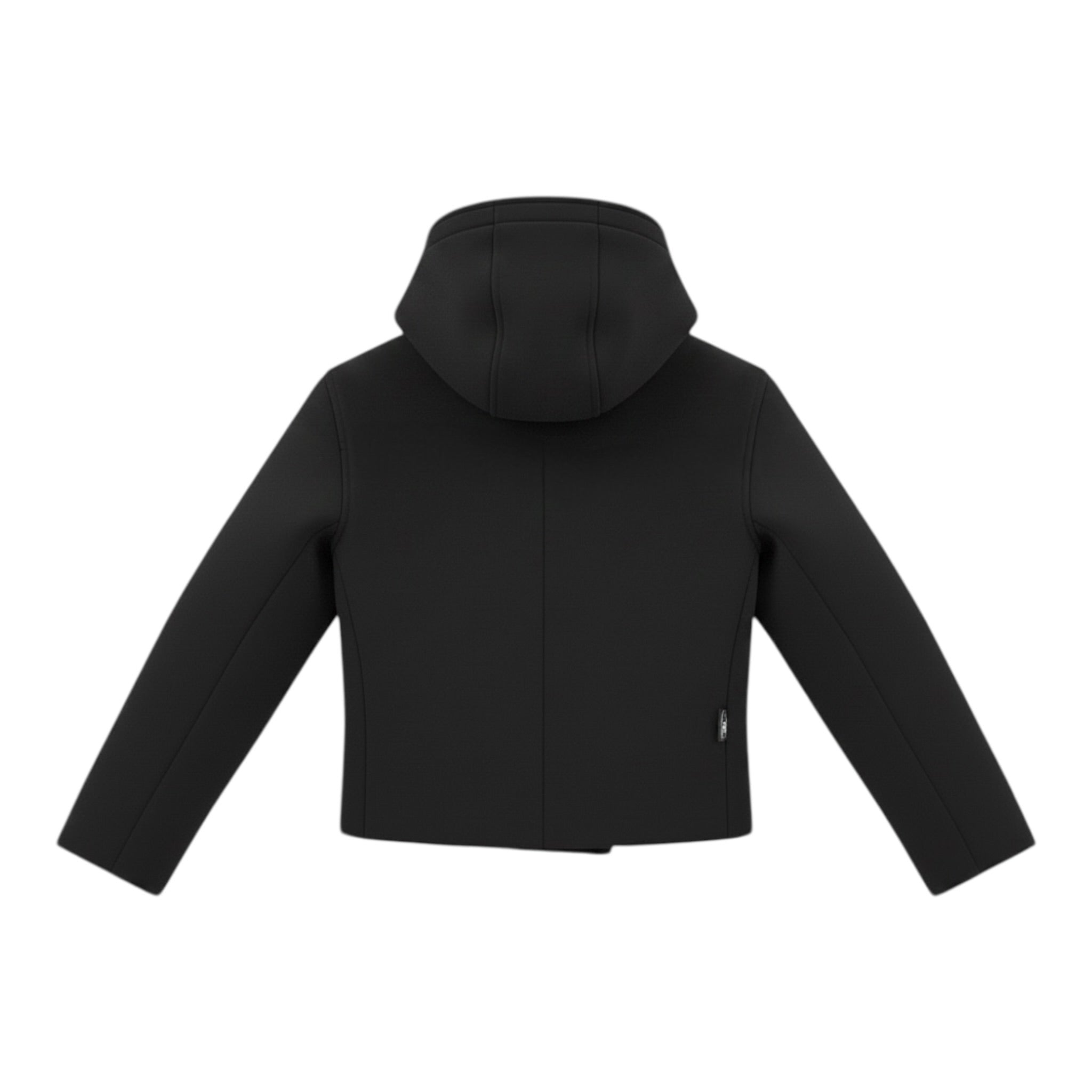 To Be Too Giubbino tinta unita con Zip E Cappuccio Nero per Bambina T717W25 NERO TO be too 