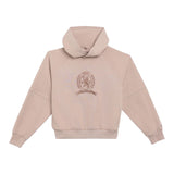 Tommy Hilfiger Felpa Chiusa con Cappuccio tinta unita Beige per Bambina 08780B BEIGE TOMMY HILFIGER 