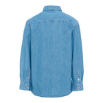Tommy Hilfiger Camicia In Denim tinta unita Manica Lunga Azzurro per Bambino KB0KB010001 AZZURRO TOMMY HILFIGER 
