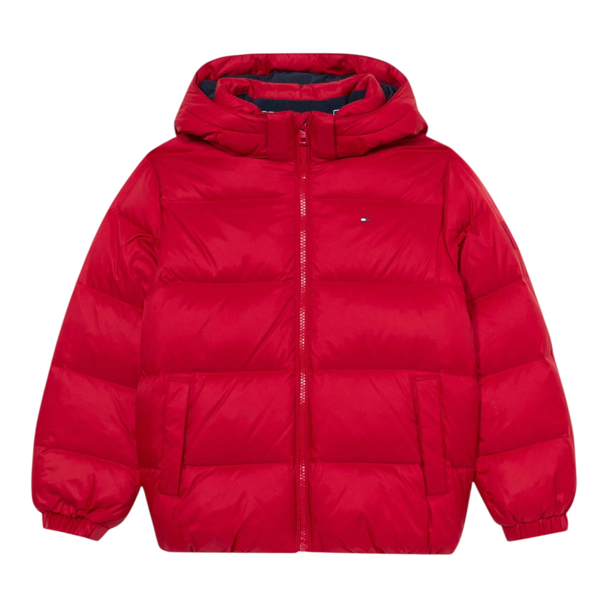 Tommy Hilfiger Giubbino tinta unita con Cappuccio Rosso per Bambino KB0KB010091 ROSSO TOMMY HILFIGER 