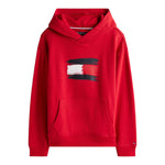 Tommy Hilfiger Felpa Chiusa con Cappuccio tinta unita Rosso per Bambino KB0KB010112 ROSSO TOMMY HILFIGER 