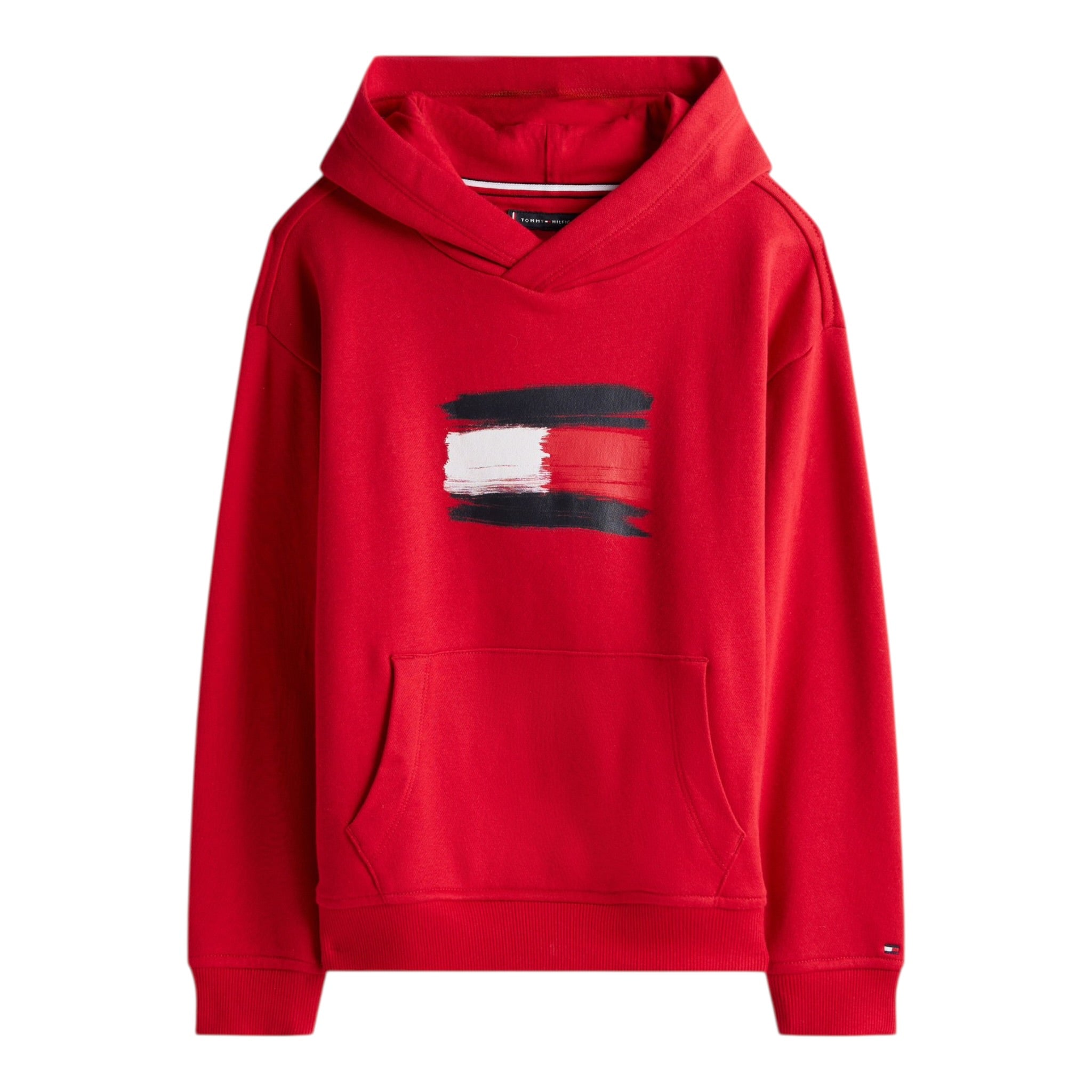 Tommy Hilfiger Felpa Chiusa con Cappuccio tinta unita Rosso per Bambino KB0KB010112 ROSSO TOMMY HILFIGER 