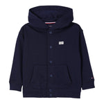 Tommy Hilfiger Felpa tinta unita con Bottoni E Cappuccio Blu per Bambino KB0KB09314 BLU TOMMY HILFIGER 