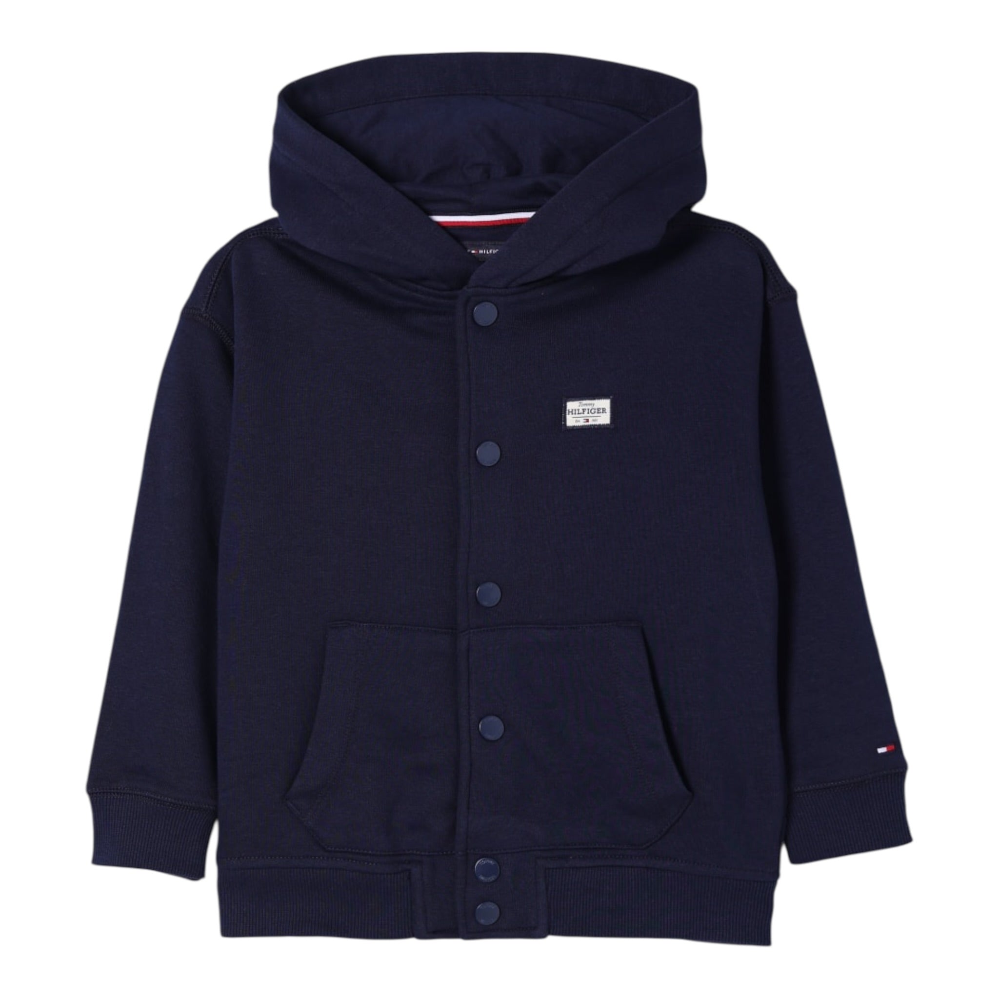 Tommy Hilfiger Felpa tinta unita con Bottoni E Cappuccio Blu per Bambino KB0KB09314X BLU TOMMY HILFIGER 