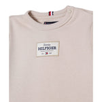 Tommy Hilfiger Felpa tinta unita Girocollo con Stampa Beige per Bambino KB0KB09315 BEIGE TOMMY HILFIGER 