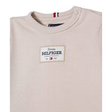 Tommy Hilfiger Felpa tinta unita Girocollo con Stampa Beige per Bambino KB0KB09315 BEIGE TOMMY HILFIGER 