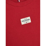 Tommy Hilfiger Felpa tinta unita Girocollo con Stampa Rosso per Bambino KB0KB09315 ROSSO TOMMY HILFIGER 