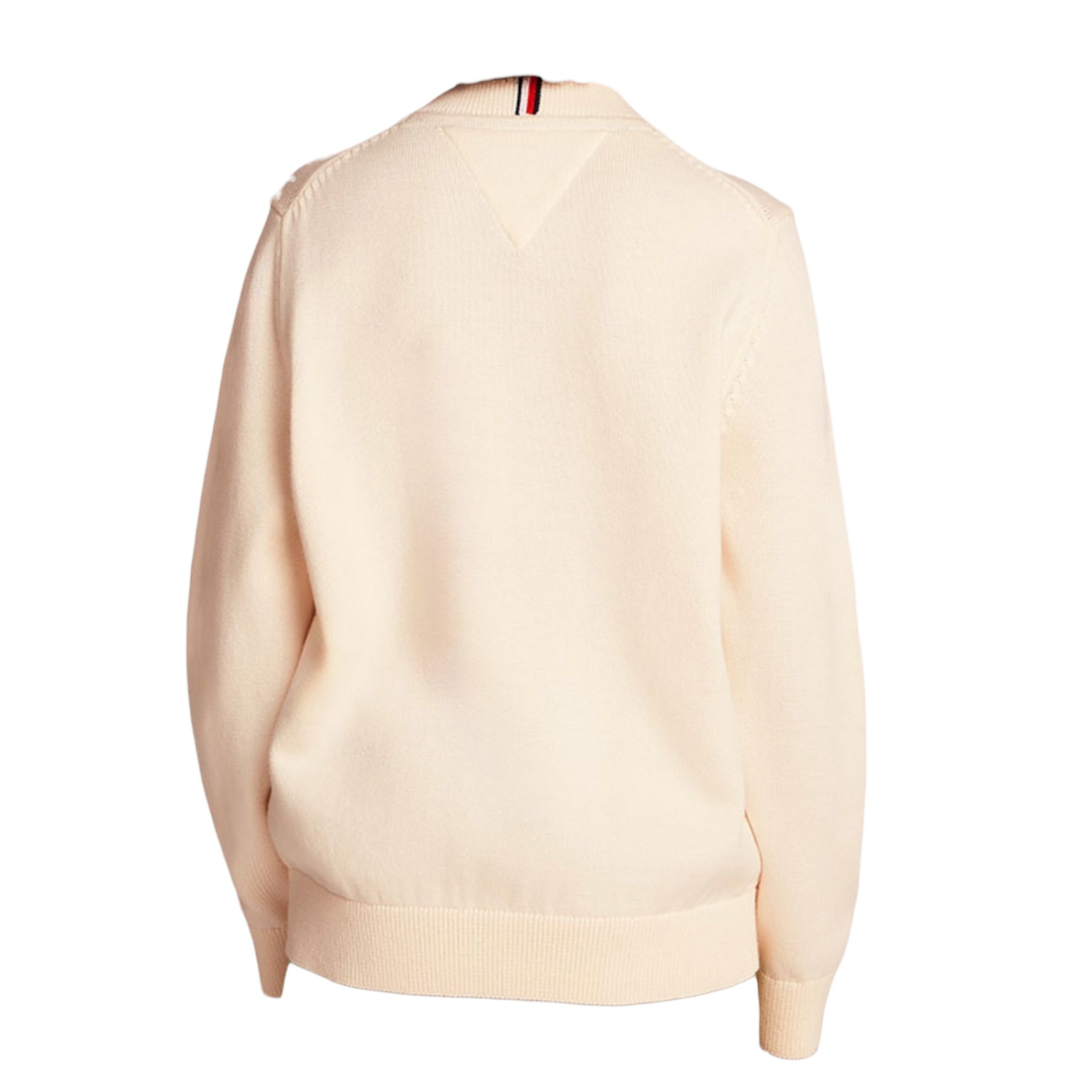 Tommy Hilfiger Maglia tinta unita con Stampa Panna per Bambino KB0KB09344 PANNA TOMMY HILFIGER 