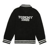 Tommy Hilfiger Maglia con Zip tinta unita Nero per Bambino KB0KB0975 NERO TOMMY HILFIGER 