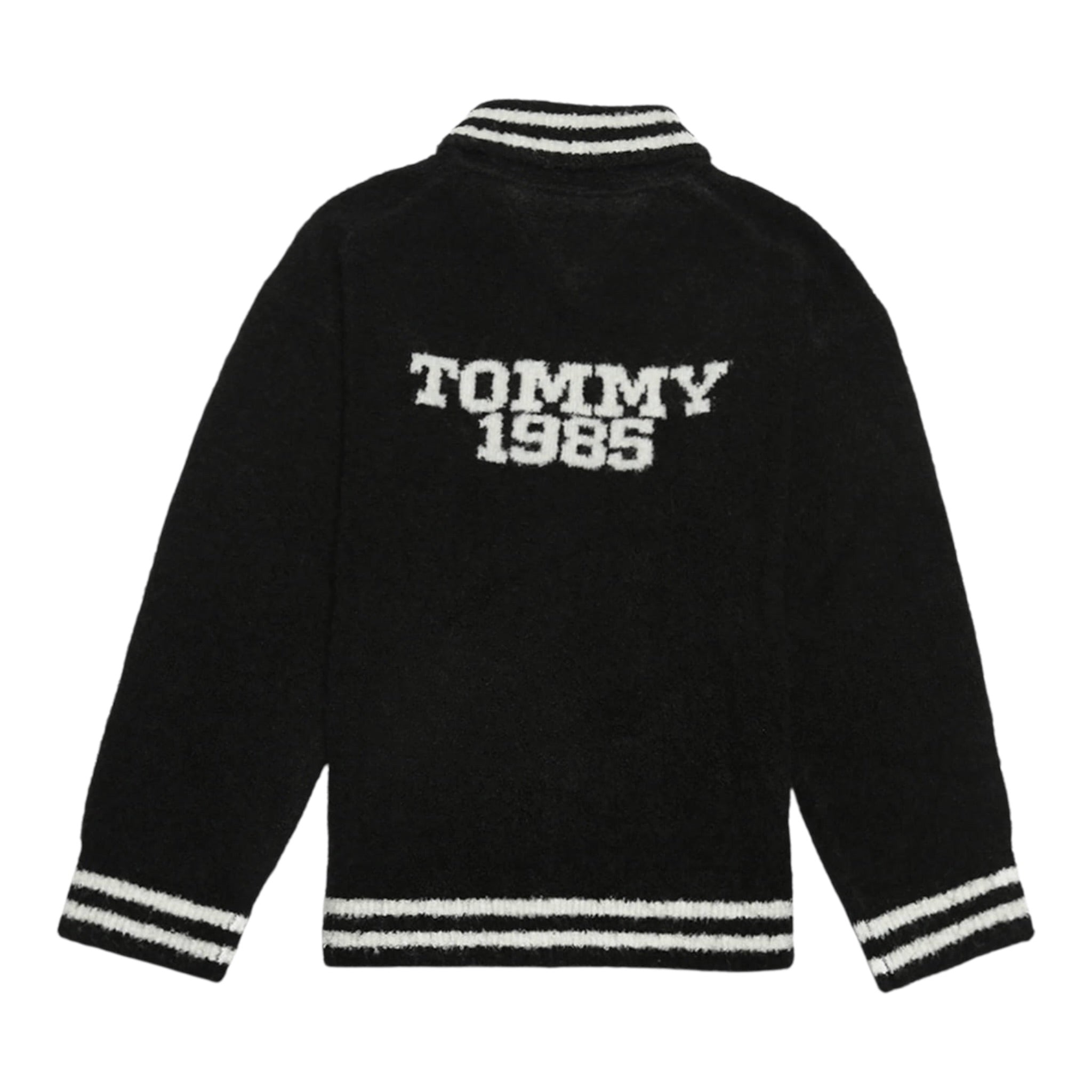 Tommy Hilfiger Maglia con Zip tinta unita Nero per Bambino KB0KB0975 NERO TOMMY HILFIGER 