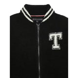 Tommy Hilfiger Maglia con Zip tinta unita Nero per Bambino KB0KB0975 NERO TOMMY HILFIGER 