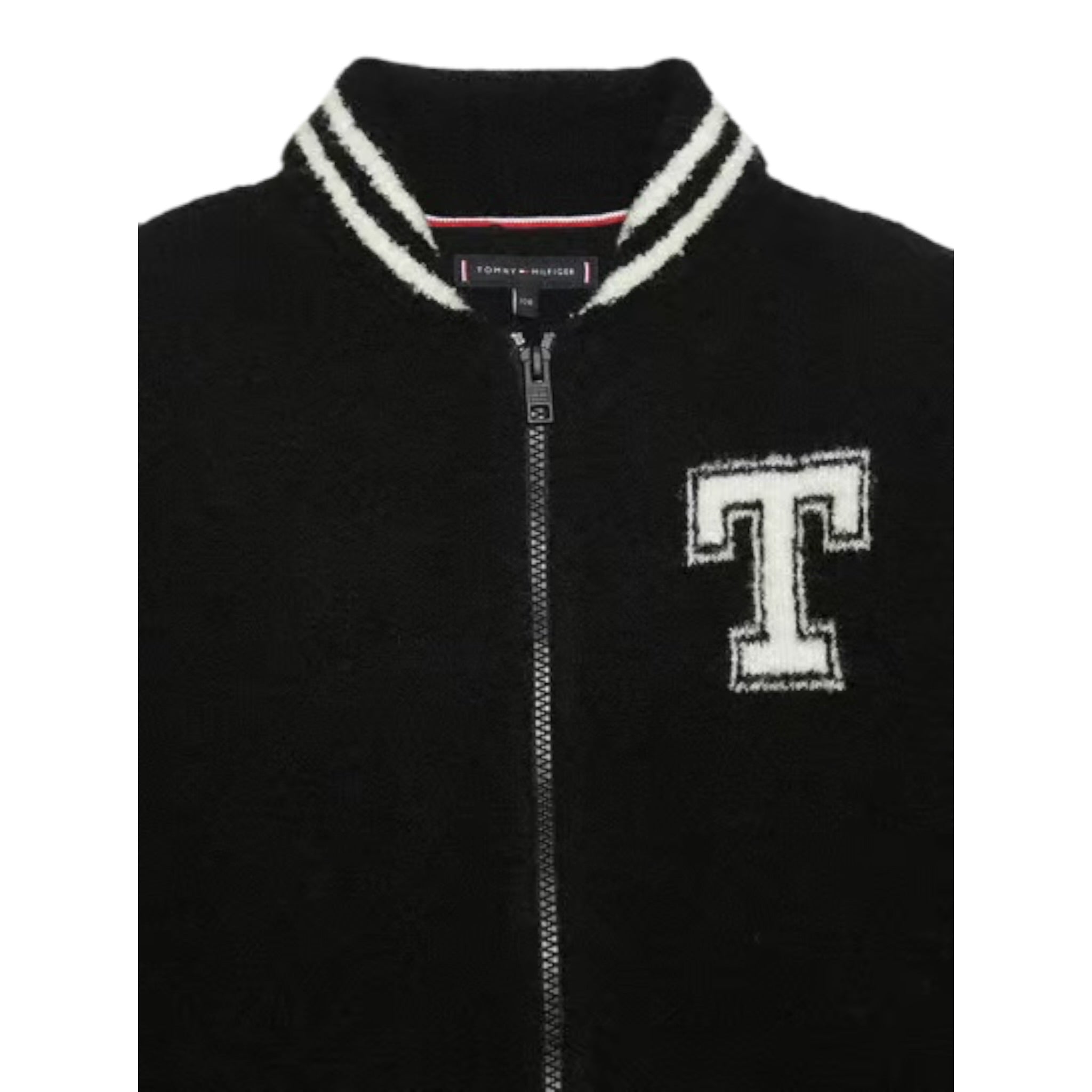 Tommy Hilfiger Maglia con Zip tinta unita Nero per Bambino KB0KB0975 NERO TOMMY HILFIGER 