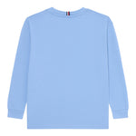 Tommy Hilfiger Shirt Girocollo tinta unita Azzurro per Bambino KB0KB09846X AZZURRO TOMMY HILFIGER 