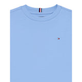 Tommy Hilfiger Shirt Girocollo tinta unita Azzurro per Bambino KB0KB09846X AZZURRO TOMMY HILFIGER 
