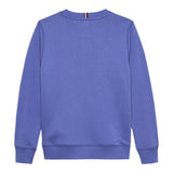 Tommy Hilfiger Felpa Chiusa Girocollo tinta unita Celeste per Bambino KB0KB09893 CELESTE TOMMY HILFIGER 