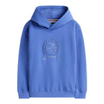 Tommy Hilfiger Felpa Chiusa con Cappuccio tinta unita Celeste per Bambino KB0KB09897 CELESTE TOMMY HILFIGER 