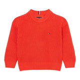 Tommy Hilfiger Maglia Girocollo tinta unita Fragola per Bambino KB0KB09908 FRAGOLA TOMMY HILFIGER 