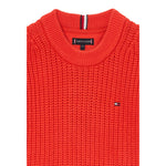 Tommy Hilfiger Maglia Girocollo tinta unita Fragola per Neonato KB0KB09908N FRAGOLA TOMMY HILFIGER 