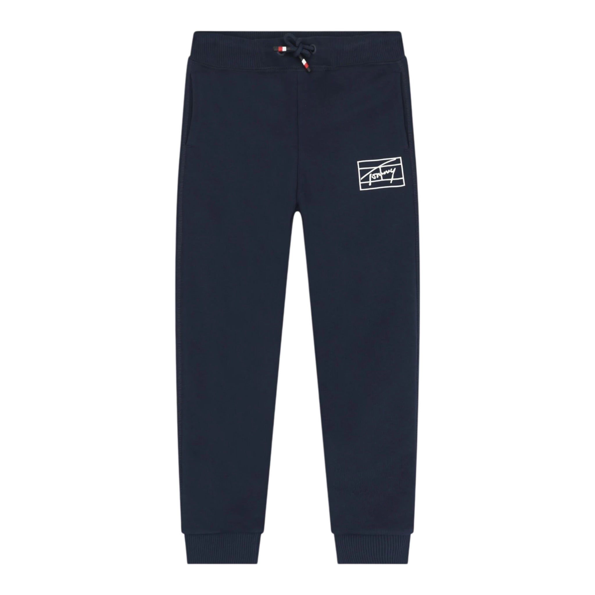 Tommy Hilfiger Pantalone Tuta tinta unita con Logo Blu per Bambino KB0KB09967 BLU TOMMY HILFIGER 