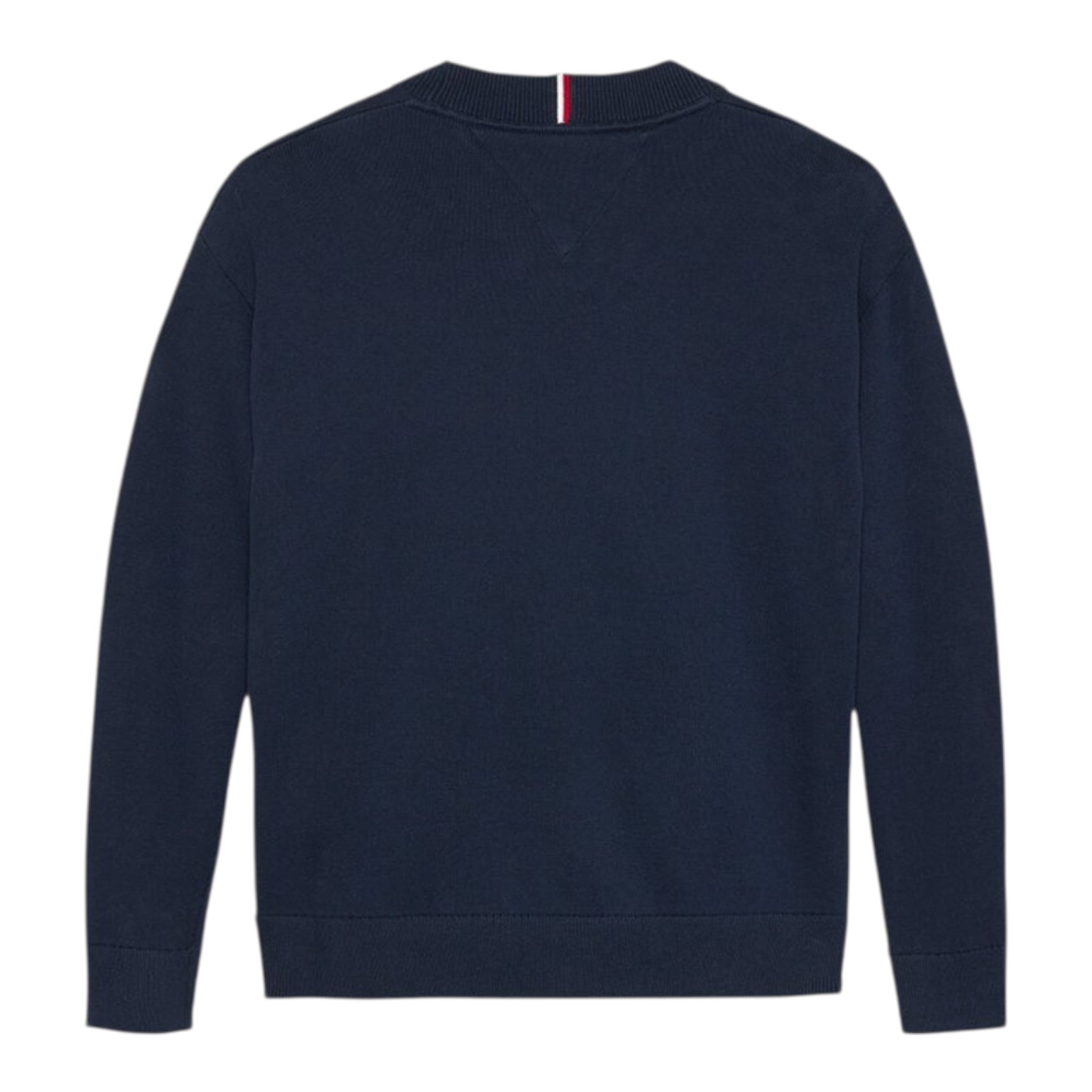 Tommy Hilfiger Maglia tinta unita con Stampa Blu per Bambino KB0KB09974 BLU TOMMY HILFIGER 