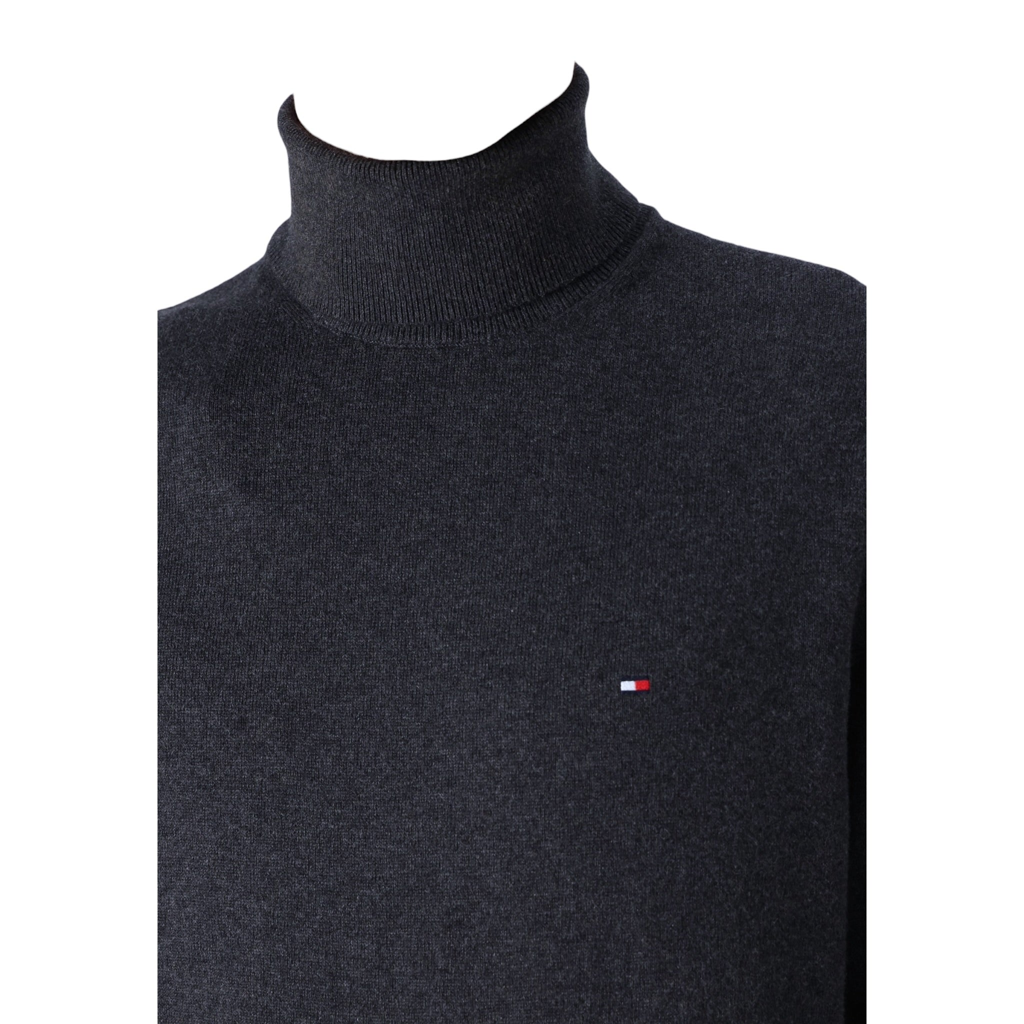 Tommy Hilfiger Maglia Collo Alto tinta unita Nero per Bambino KB0KB09976 NERO TOMMY HILFIGER 