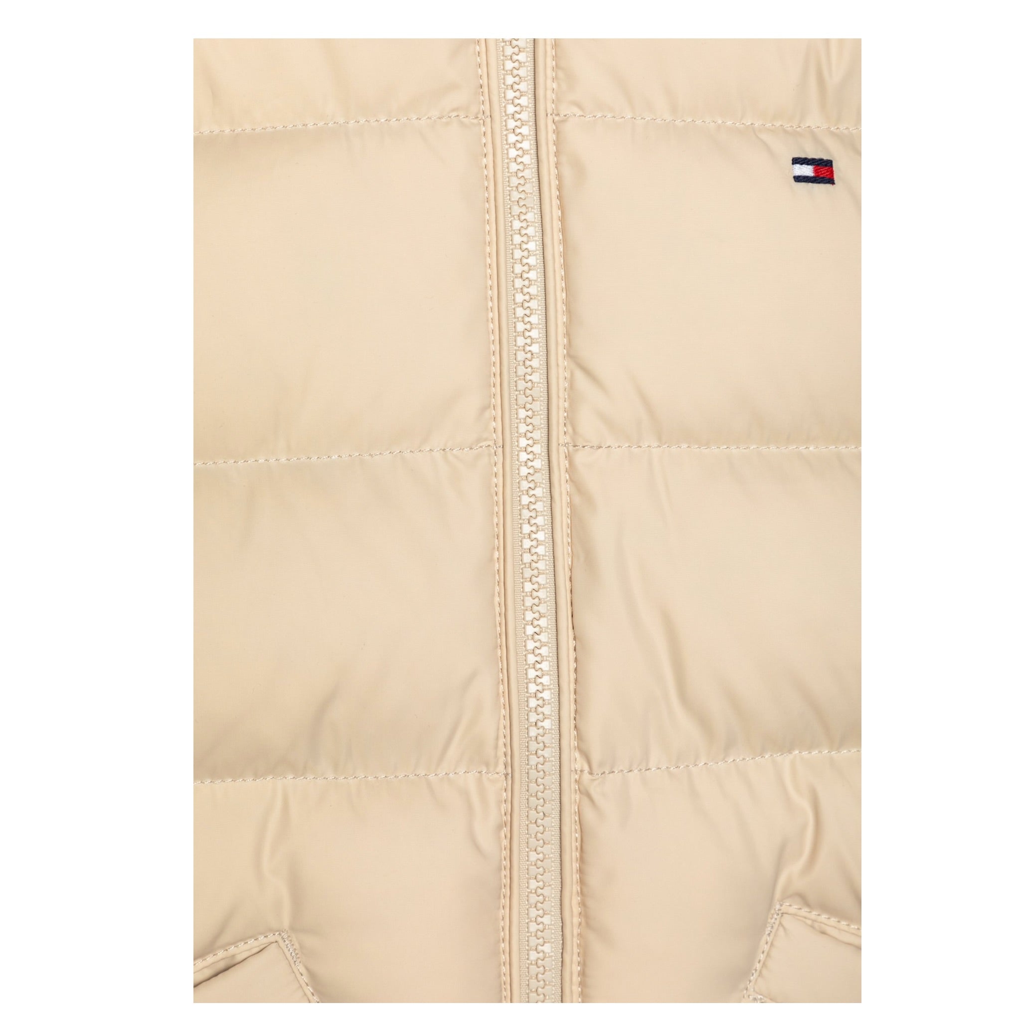 Tommy Hilfiger Giubbino tinta unita con Cappuccio Beige per Bambino KG0KG07399 BEIGE TOMMY HILFIGER 