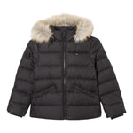 Tommy Hilfiger Giubbino tinta unita con Cappuccio Nero per Bambino KG0KG07399 NERO TOMMY HILFIGER 