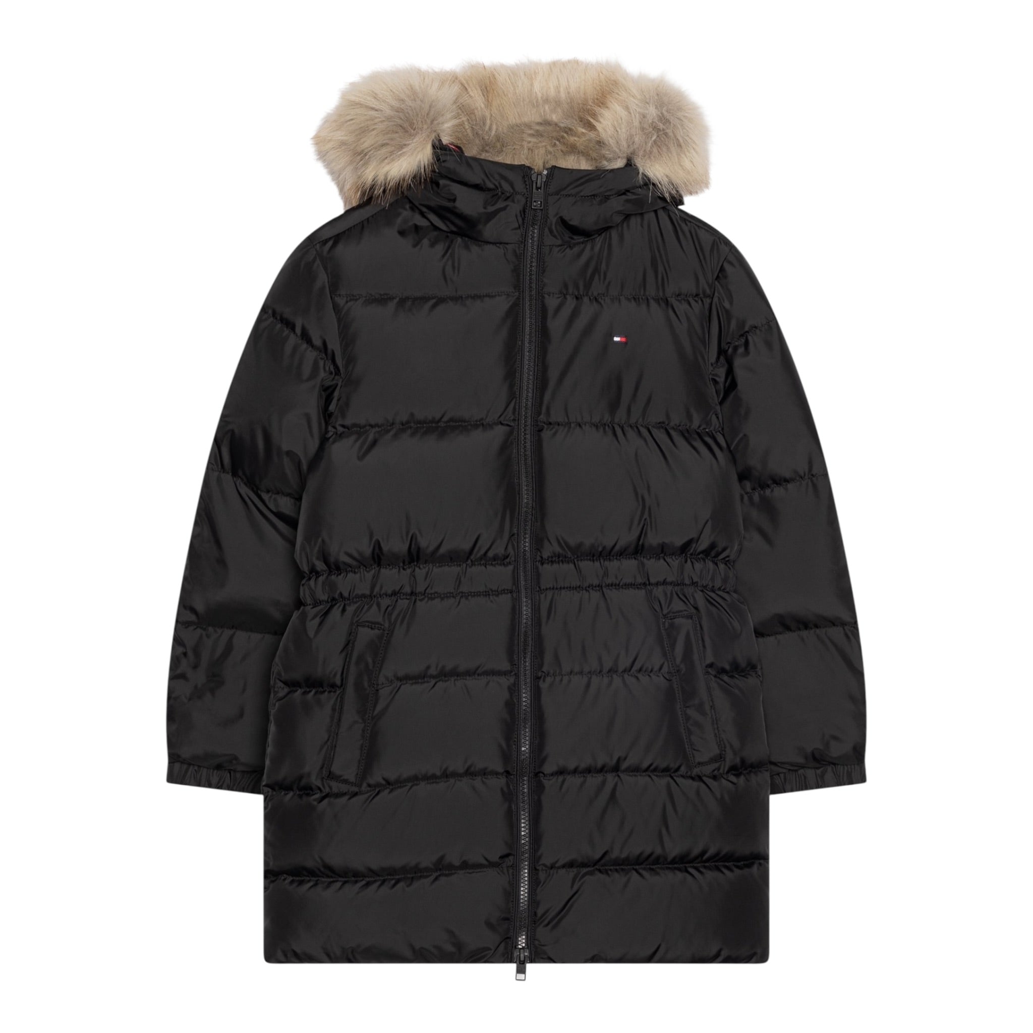 Tommy Hilfiger Giubbino tinta unita con Cappuccio Nero per Bambina KG0KG0780 NERO TOMMY HILFIGER 