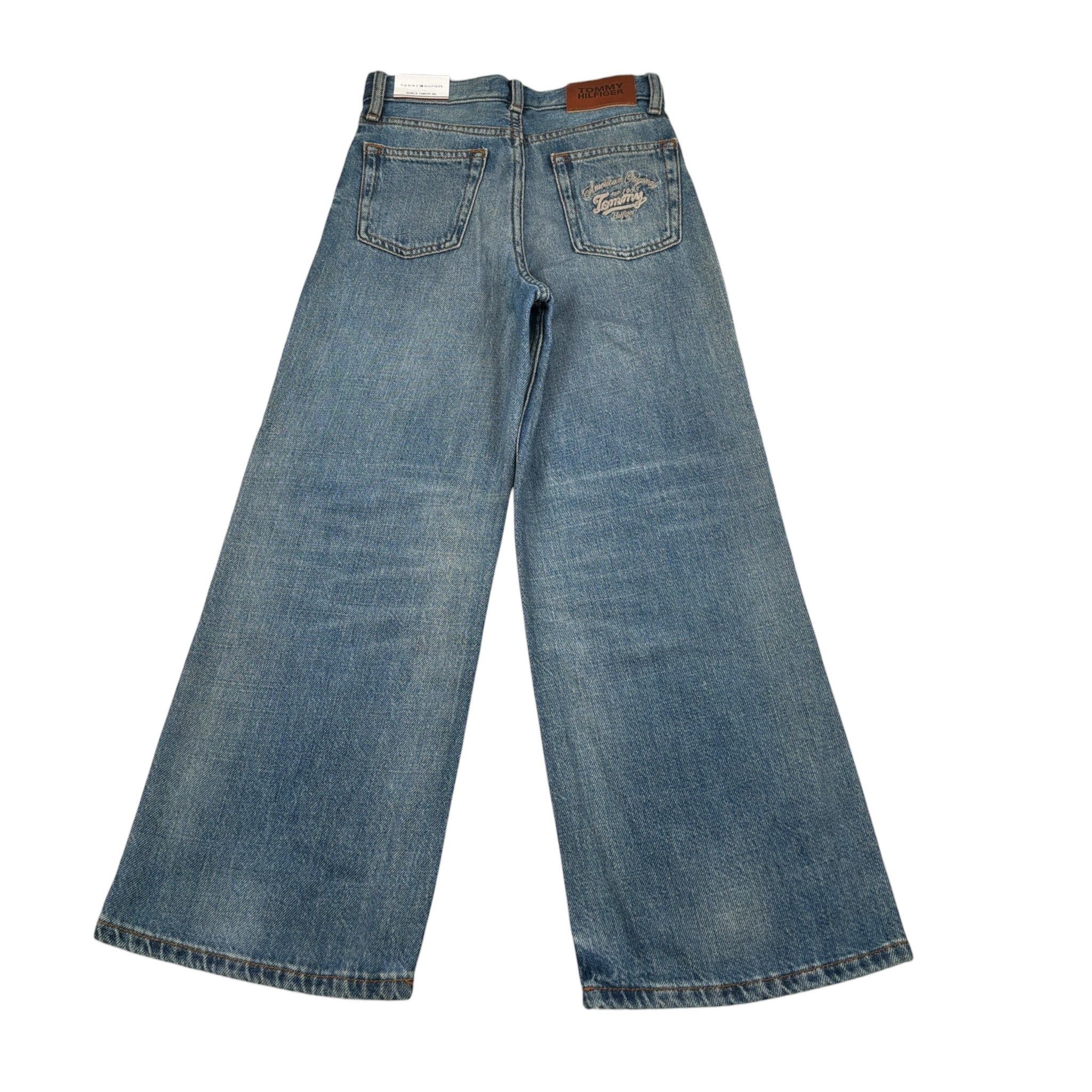 Tommy Hilfiger Jeans tinta unita con Girovita Regolabile Blu per Bambina KG0KG08745 BLU TOMMY HILFIGER 