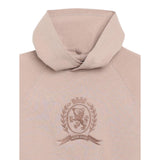 Tommy Hilfiger Felpa Chiusa con Cappuccio tinta unita Beige per Bambina KG0KG08780 BEIGE TOMMY HILFIGER 