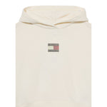 Tommy Hilfiger Felpa Chiusa Girocollo tinta unita con Logo Panna per Bambina KG0KG09016 PANNA TOMMY HILFIGER 