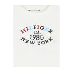 Tommy Hilfiger Shirt Girocollo tinta unita con Logo Bianco per Neonato KN0KN01857 BIANCO TOMMY HILFIGER 