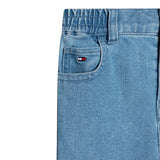 Tommy Hilfiger Jeans tinta unita con Elastico In Vita Azzurro per Neonato KN0KN02052 AZZURRO TOMMY HILFIGER 