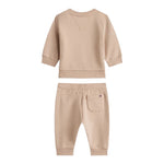 Tommy Hilfiger Completo 2 Pezzi Felpa-Pantalone tinta unita Beige per Neonato KN0KN02109 BEIGE TOMMY HILFIGER 