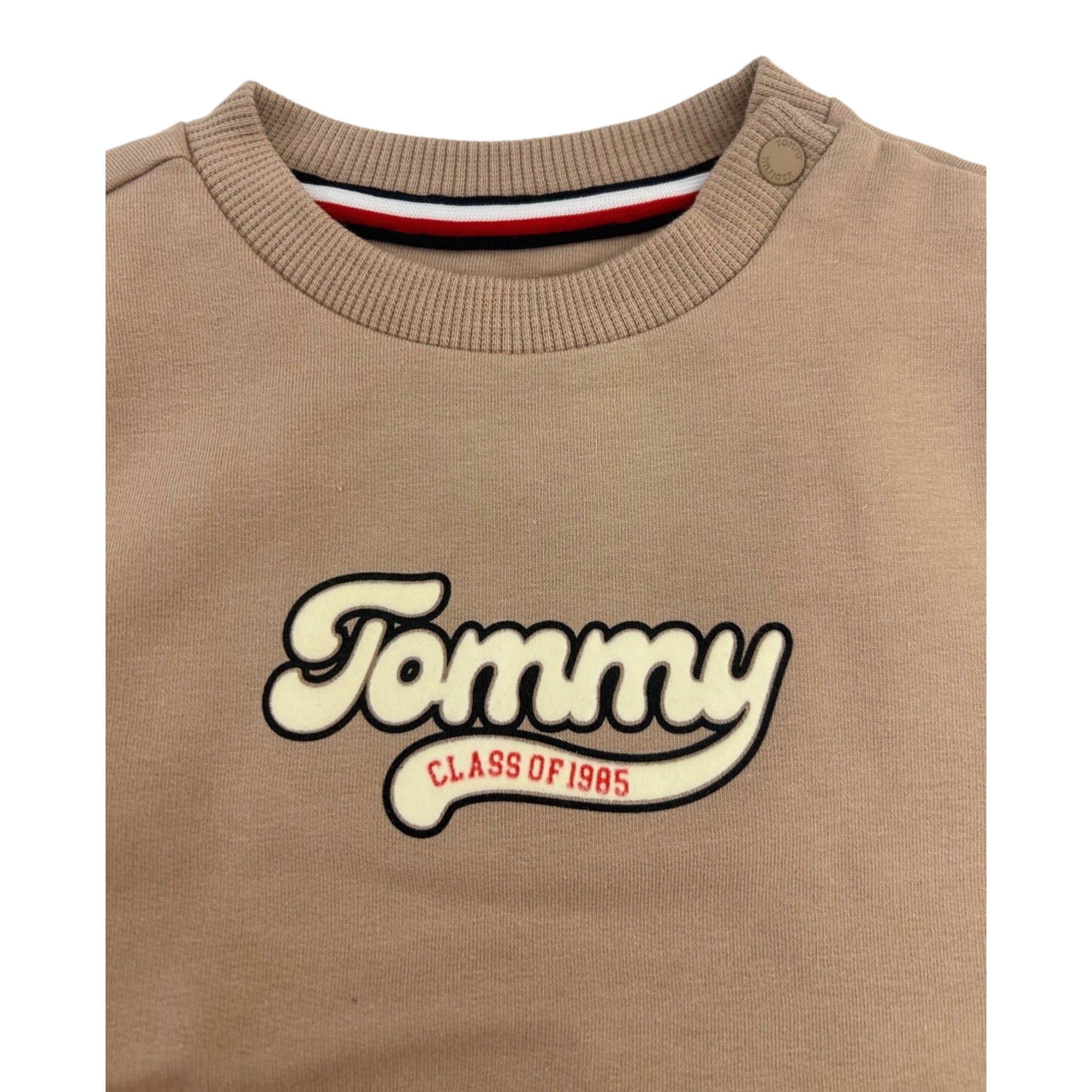 Tommy Hilfiger Completo 2 Pezzi Felpa-Pantalone tinta unita Beige per Neonato KN0KN02109 BEIGE TOMMY HILFIGER 