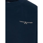 Tommy Hilfiger Felpa tinta unita Girocollo con Stampa Blu per Bambino KS0KS00640 BLU TOMMY HILFIGER 