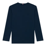 Tommy Hilfiger Shirt Girocollo tinta unita Blu per Bambino KS0KS00655XX BLU TOMMY HILFIGER 