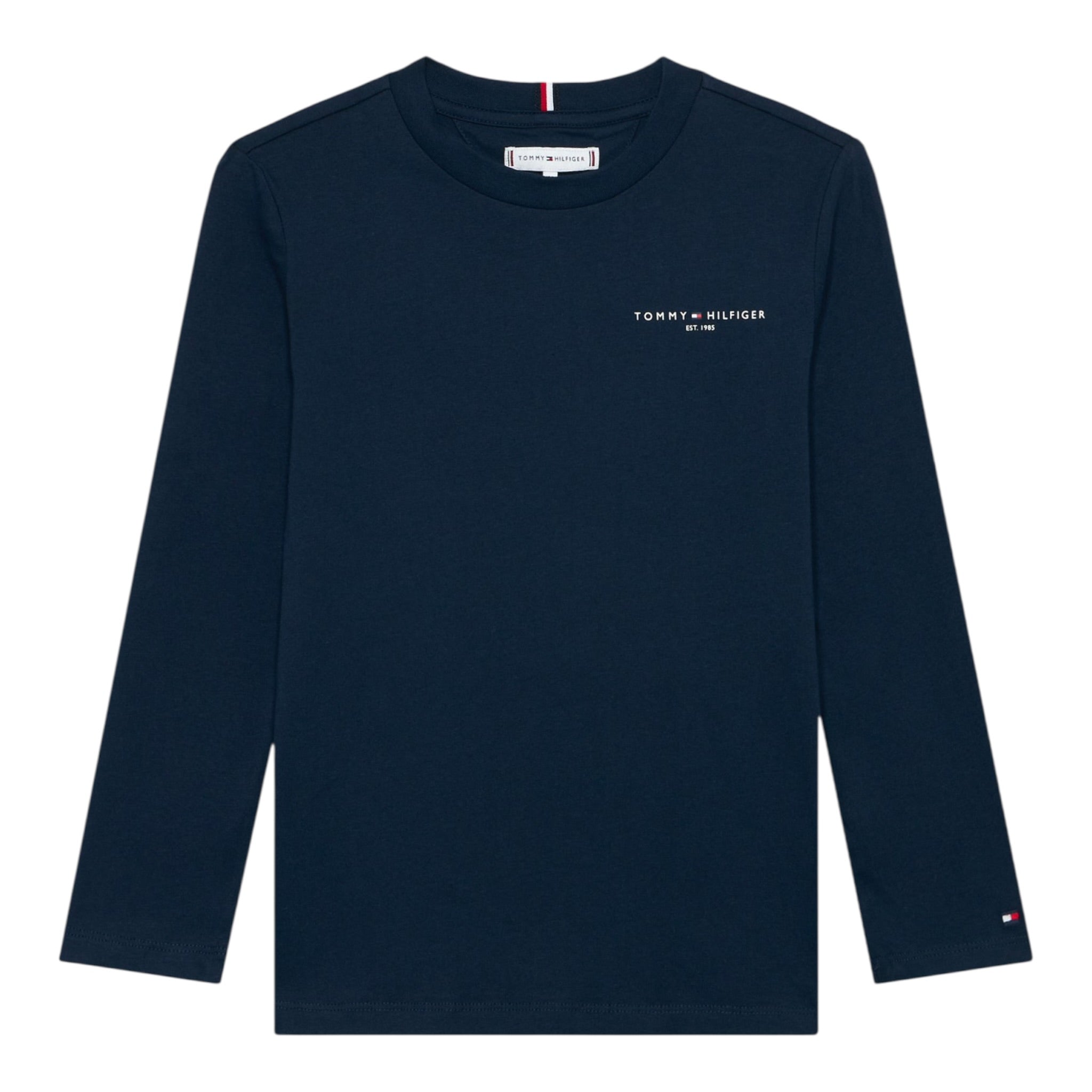 Tommy Hilfiger Shirt Girocollo tinta unita Blu per Neonato KS0KS00655XXN BLU TOMMY HILFIGER 