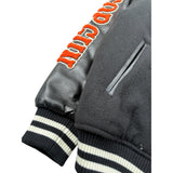 Top Gun Giubbino College tinta unita con Maniche In Ecopelle Nero per Bambino 02G0162 NERO TOP GUN 