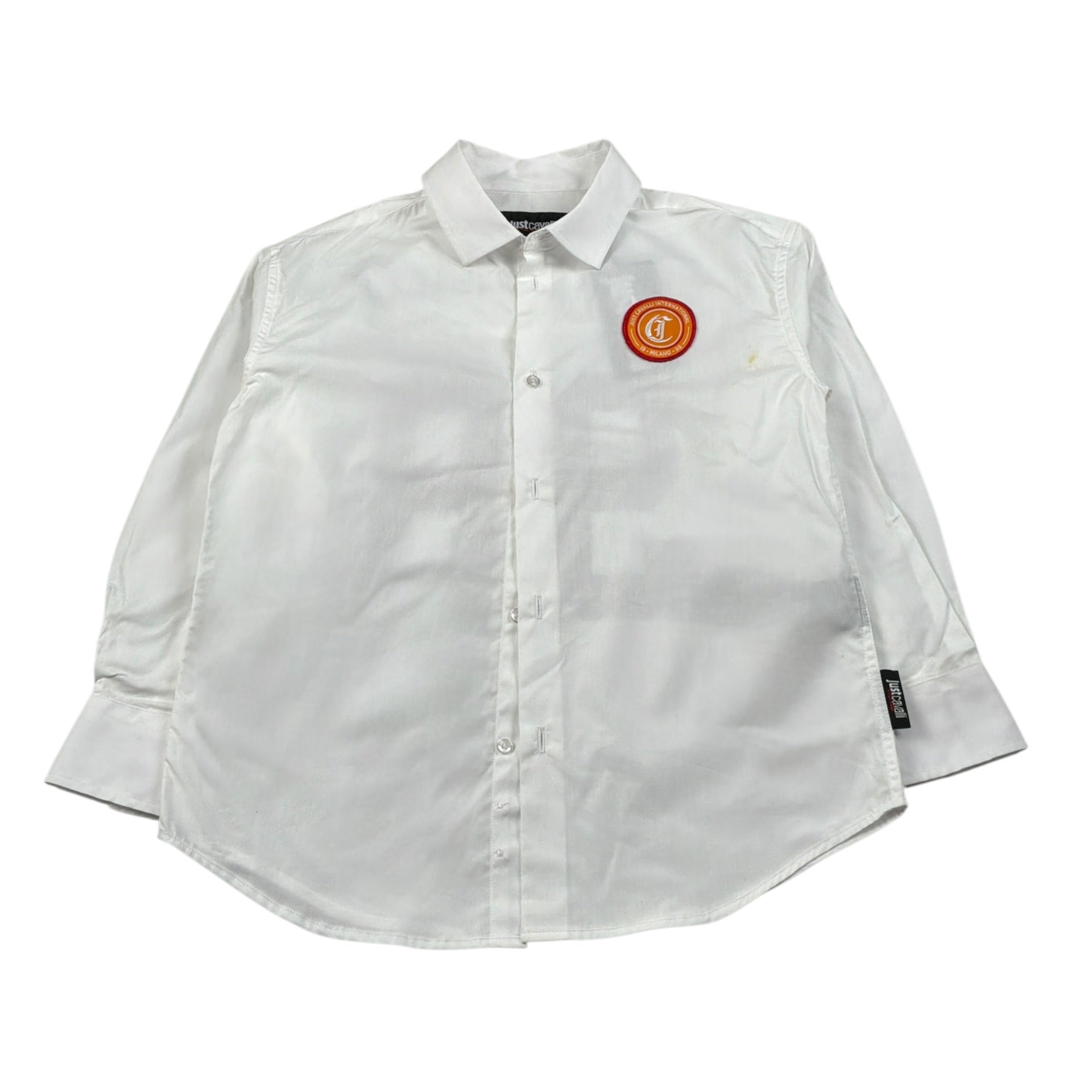 Trussardi Camicia Manica Lunga tinta unita con Logo Bianco per Bambino JBA26102CA BIANCO TRUSSARDI 