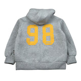 Trussardi Felpa con Zip E Cappuccio tinta unita Grigio per Bambino JBA26111FE GRIGIO TRUSSARDI 