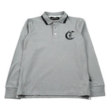 Trussardi Polo Manica Lunga tinta unita con Logo Grigio per Bambino JBA26151PO GRIGIO TRUSSARDI 