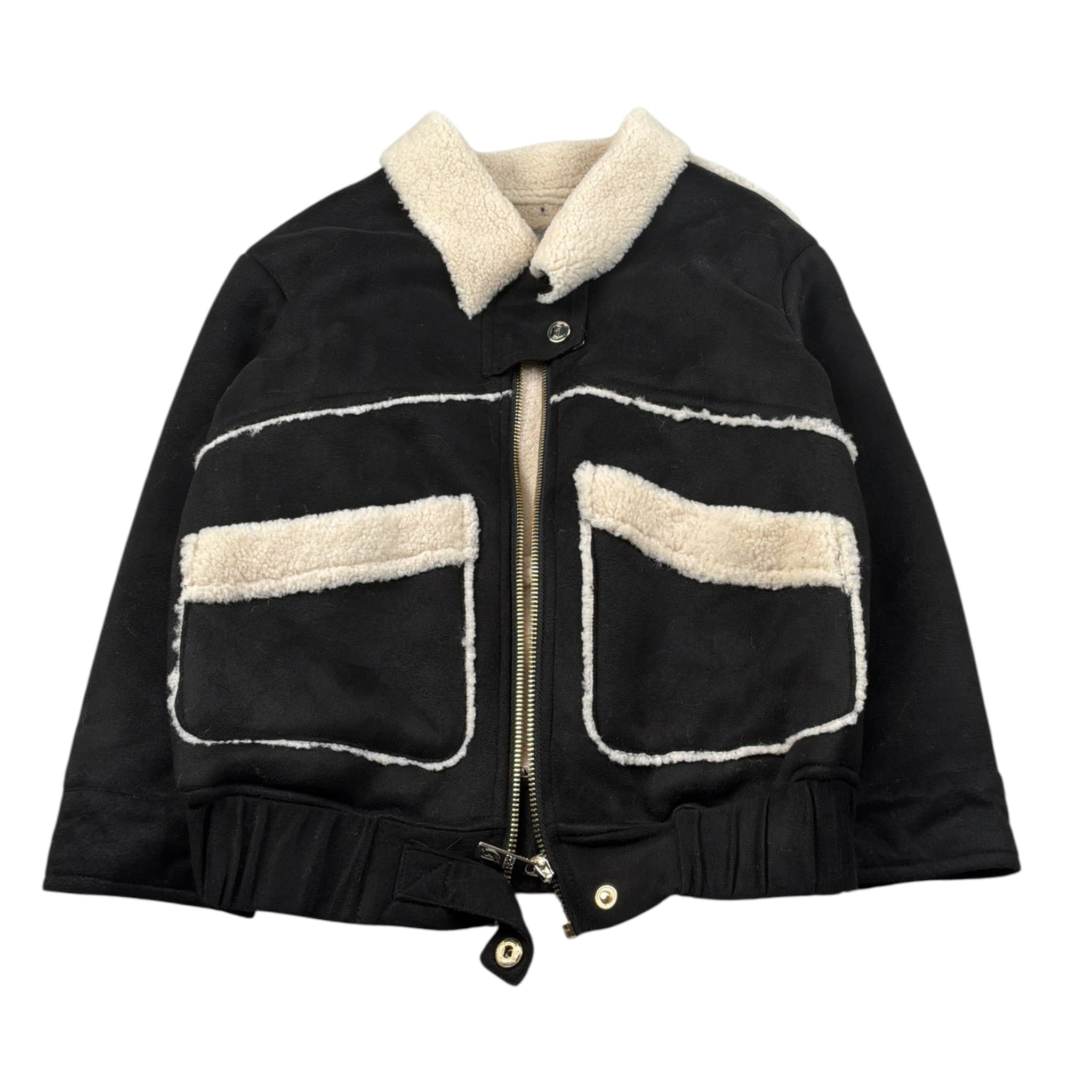 Trussardi Montone tinta unita con Zip Nero per Bambina JGA26055GB NERO TRUSSARDI 