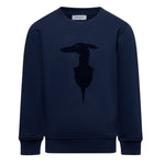 Trussardi Felpa tinta unita Girocollo con Logo Blu per Bambino TBA25004FEX BLU TRUSSARDI 