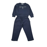 Trussardi Completo 2Pz tinta unita Felpa-Pantalone Blu per Bambino TBA25008CF BLU TRUSSARDI 