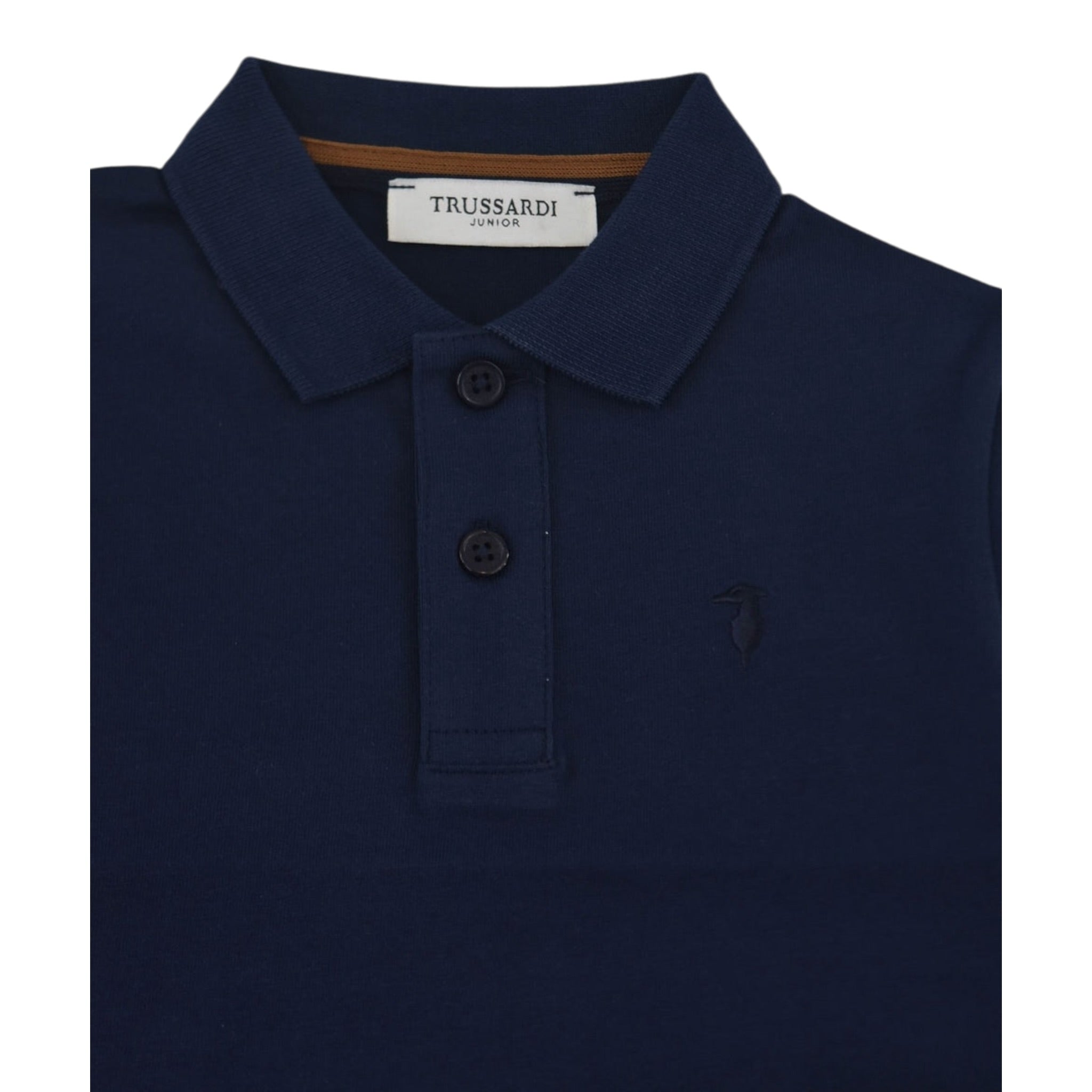 Trussardi Polo tinta unita con Logo Blu per Bambino TBA25013PO BLU TRUSSARDI 