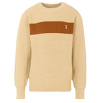 Trussardi Maglia Girocollo tinta unita con Logo Beige per Bambino TBA25019MA BEIGE TRUSSARDI 