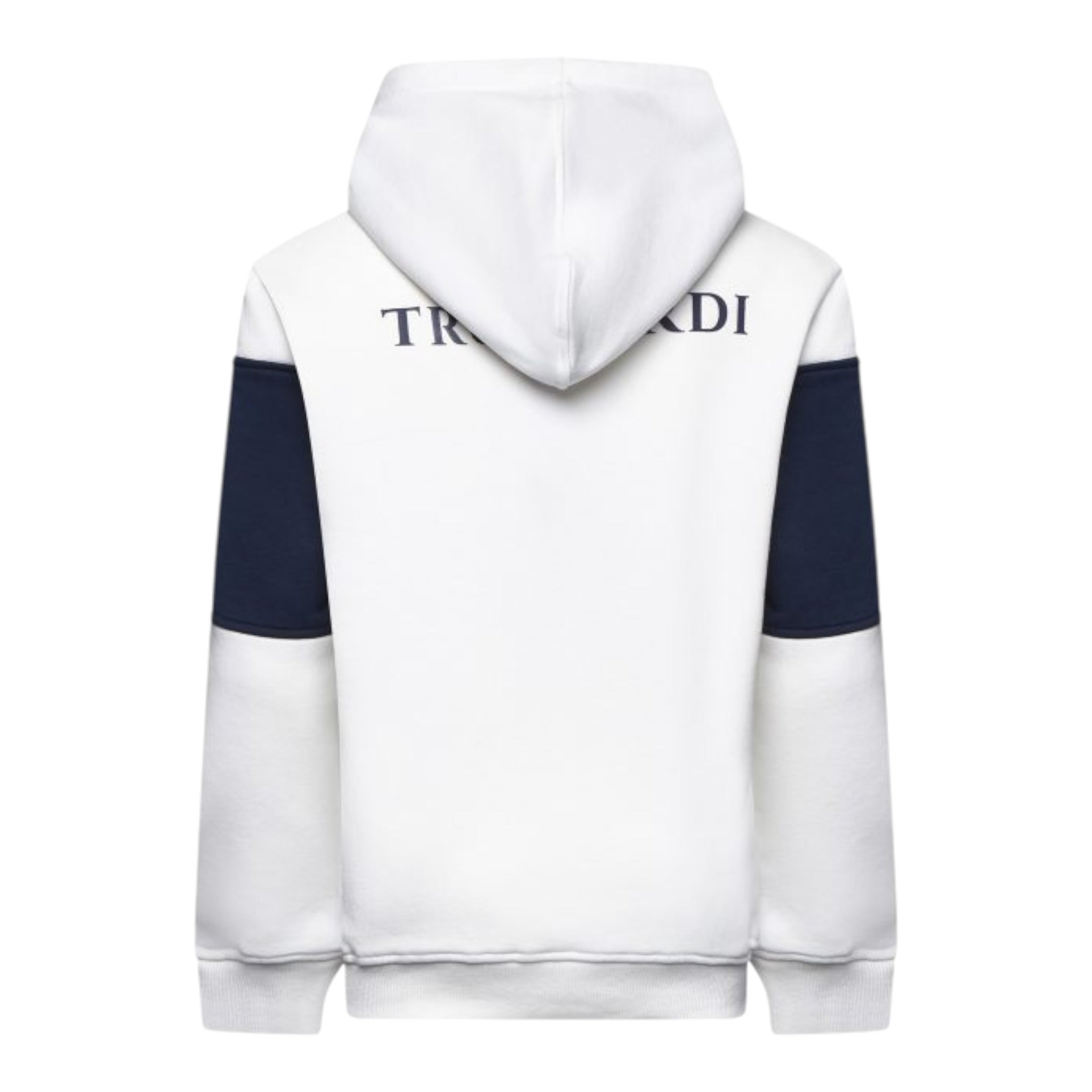 Trussardi Felpa Bicolore con Cappuccio Bianco/Blu per Bambino TBA25056FEJ BIANCO/BLU TRUSSARDI 